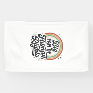 Human Rights Retro Rainbow Vector T-Shirt Design_1 Banner