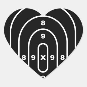 Human Shape Target Heart Sticker