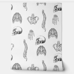 Human Skeleton Pattern Wallpaper