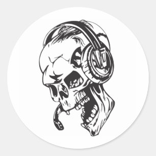 Human Skull 151 Classic Round Sticker