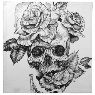 Black And White Rose Skull Gifts - Black And White Rose Skull Gift ...