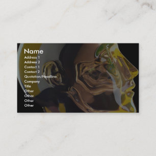 Human skull model in glass business card