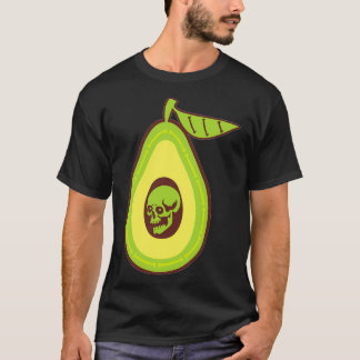 Human skull thinking of avocado T-Shirt