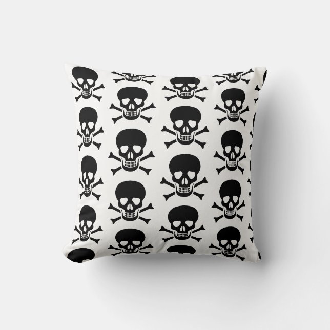 Human skull throw pillow (Front)