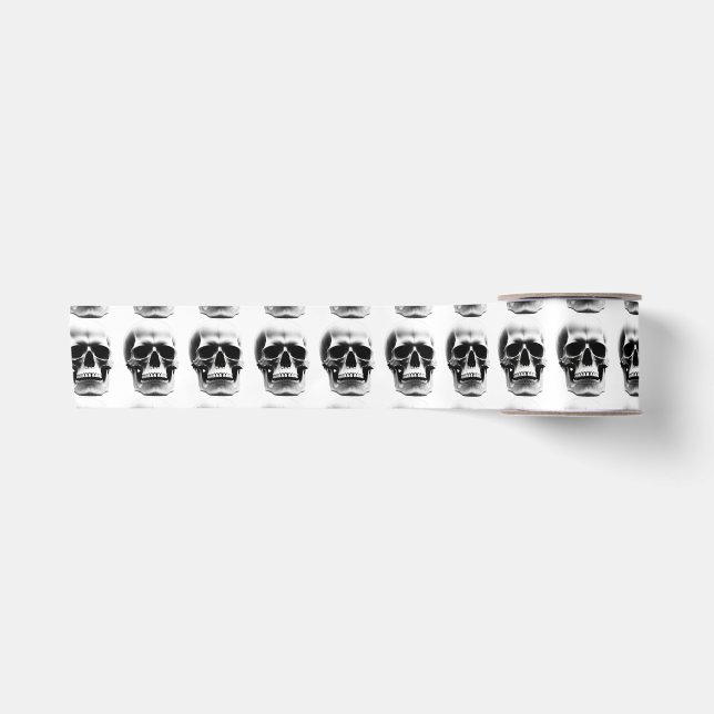 HUMAN SKULL TRADITIONAL SATIN RIBBON (Front)
