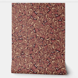 Human spider mutant creatures motif random pattern wallpaper