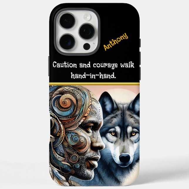 Human spirit meets wolf essence harmoniously Case-Mate iPhone case (Back)