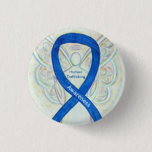 Human Trafficking Awareness Angel Ribbon Pin