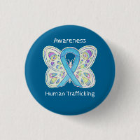 Human Trafficking Awareness Butterfly Ribbon Pin