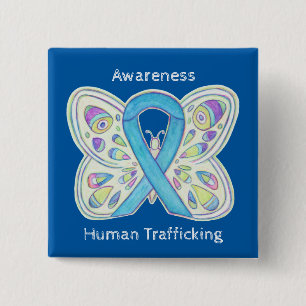 Human Trafficking Awareness Butterfly Ribbon Pin