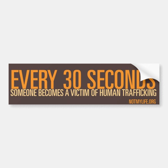 Human Trafficking & Modern Slavery Bumper Sticker (Front)