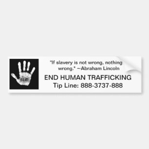 Human Trafficking Tip Line Bumper Sticker