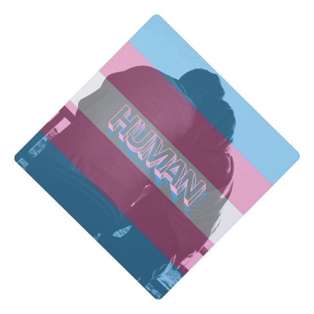 Human Trans Pride Cap Topper (Front)