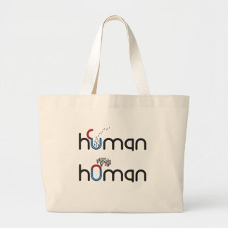 Human versus Homan  Large Tote Bag