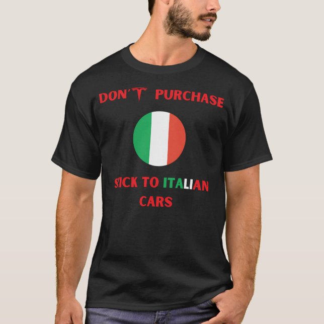 Human Warning Label Driver Is Gay, Anti Gay Tesla  T-Shirt (Front)