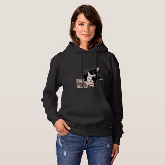 Human? Where are you? Cat Hoodie (Front Full)