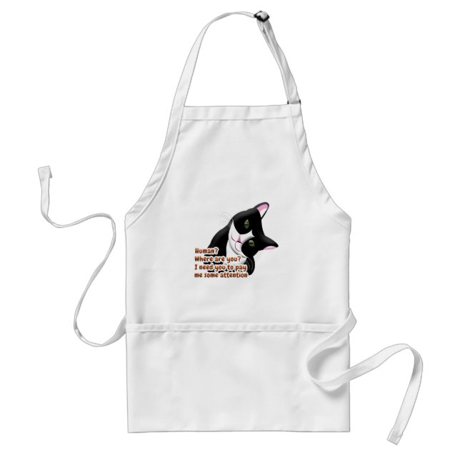 Human? Where are you? Cat Standard Apron (Front)