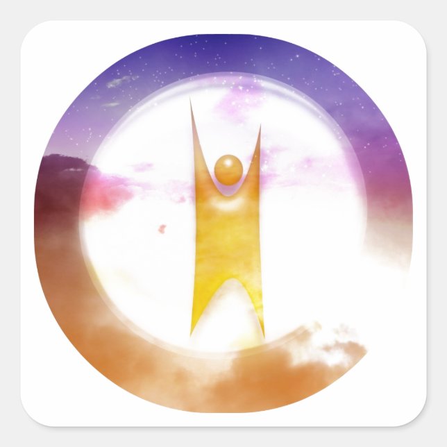Humanism Symbol Square Sticker (Front)