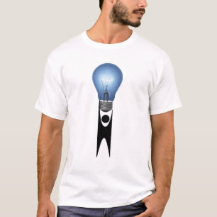 Humaniste tenant le T-shirt d'ampoule