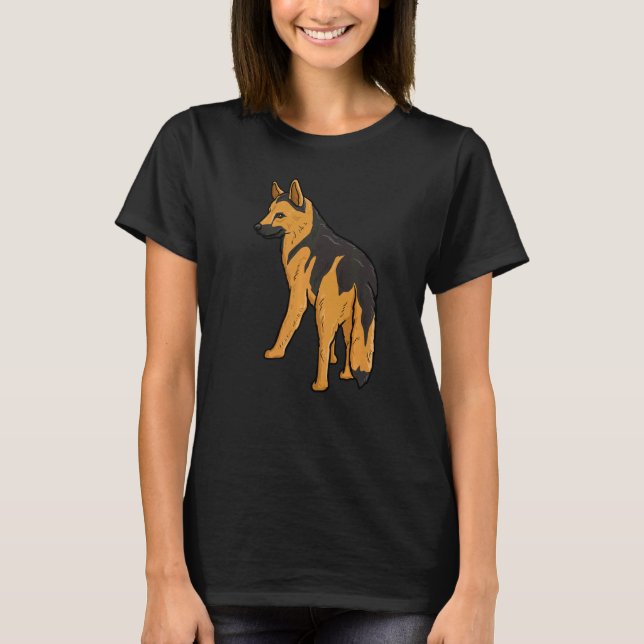 Humanitarian and protector, brave german shepherd  T-Shirt (Front)