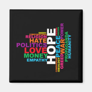 Humanity Word Cloud Magnet
