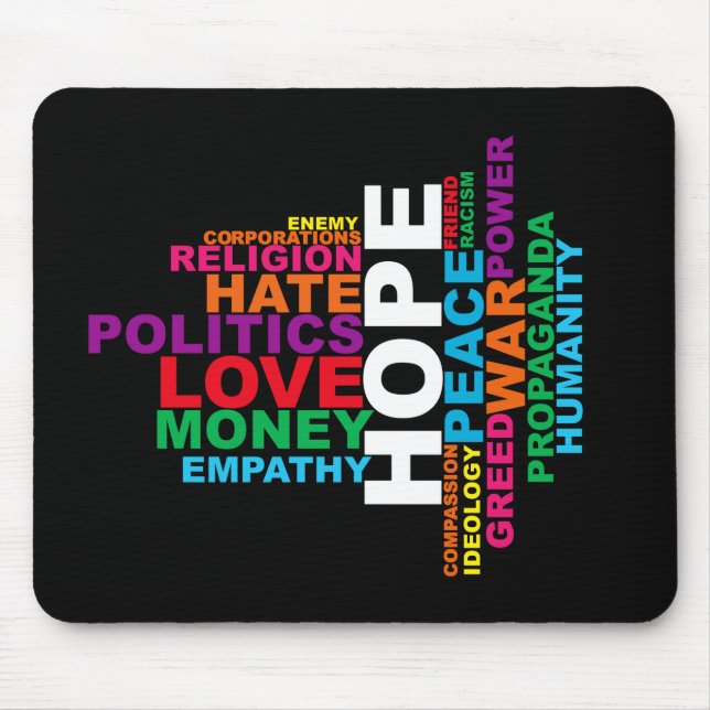 Humanity Word Cloud Mouse Pad (Front)