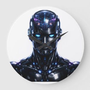 humanoid AI robot Reloj Large Clock