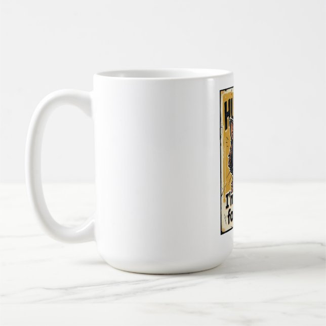 Humans? Black Cat Lover Design Coffee Mug (Left)