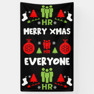 Humans Resources Ugly Santa Xmas Gifts Banner