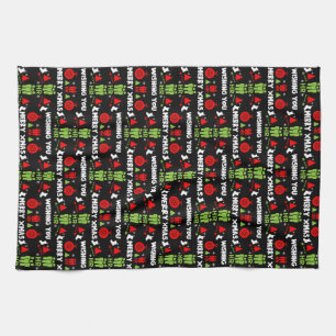Humans Resources Ugly Santa Xmas Gifts Kitchen Towel