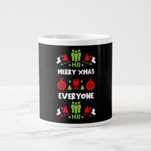 Humans Resources Ugly Santa Xmas Gifts Large Coffee Mug