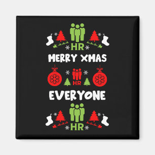 Humans Resources Ugly Santa Xmas Gifts Magnet