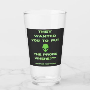 Humans Weird Alien probe Green Glass