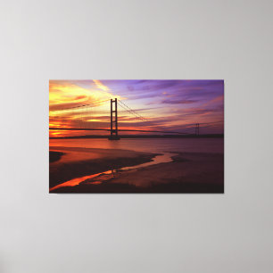Humber Bridge Sunset Canvas Print