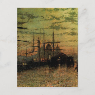 Humber Docks, Hull by John Atkinson Grimshaw Postcard