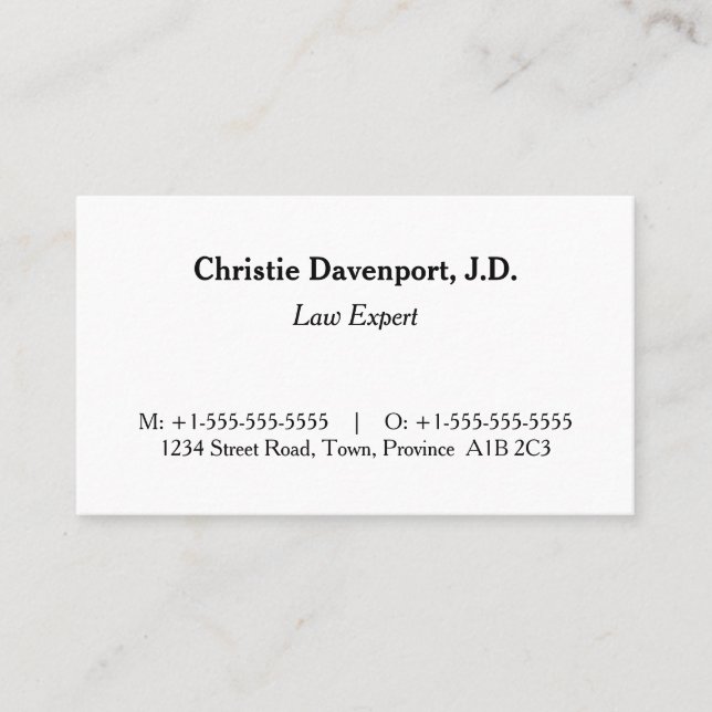 Humble Attorney Business Card (Front)