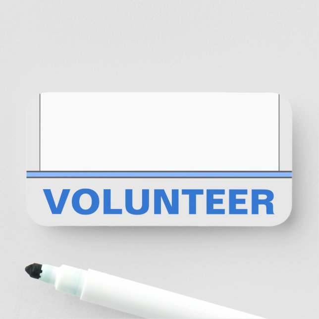 Humble, Basic "VOLUNTEER" Name Tag (In Situ)