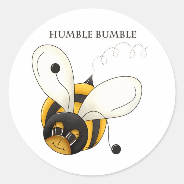 Humble Bumble Classic Round Sticker (Front)