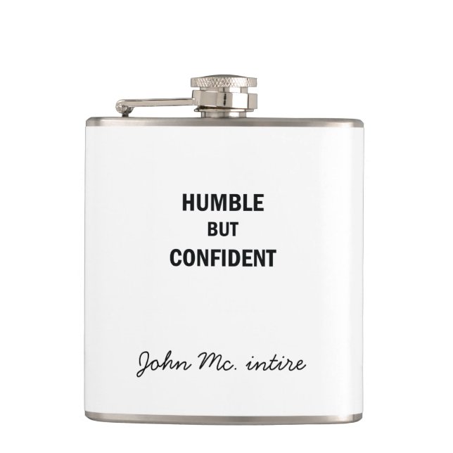 Humble but confident flask (Front)