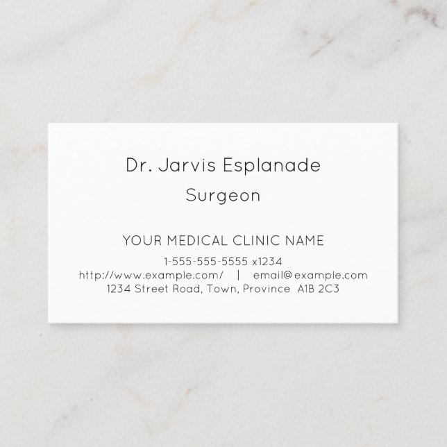 Humble, conservateur et Carte de visite du Dapper (Devant)