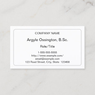 Humble, Dapper, Carte de visite
