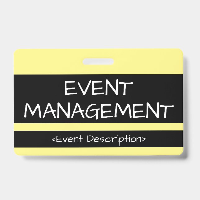 Humble "EVENT MANAGEMENT" Badge (Front)