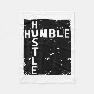 Humble Hustle Insrational Motivational Entrepreneu Fleece Blanket