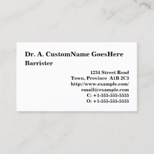 Humble Legal Professional Business Card
