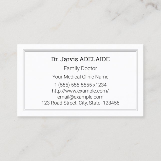 Humble & Minimalist Business Card (Front)