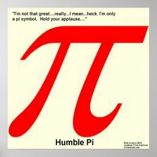 Humble Pi Are Square Funny Poster