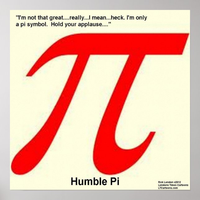 Humble Pi Are Square Funny Poster (Front)