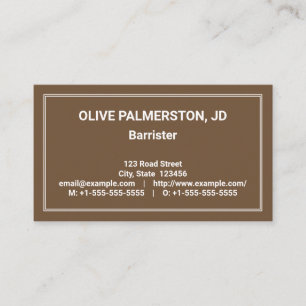 Humble, Professional Attorney Business Card