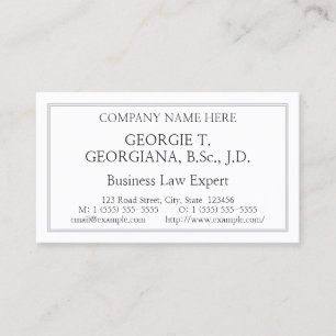 Humble, Professional Attorney Business Card