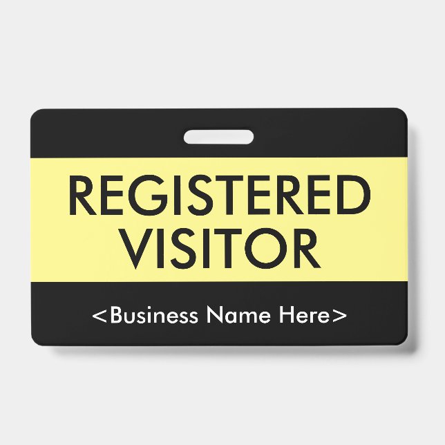 Humble "REGISTERED VISITOR" Badge (Front)